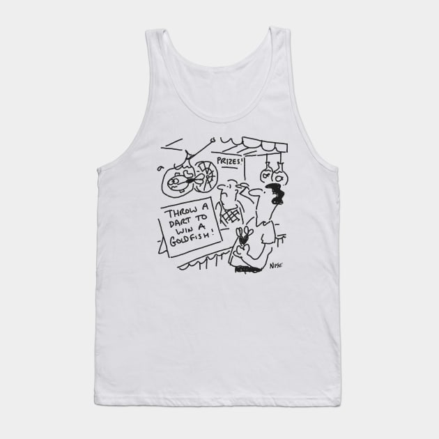 Win a Goldfish Fairground Darts Challenge Tank Top by NigelSutherlandArt